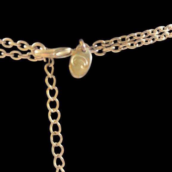 Charming Charlie Gold-Tone Layered Circle Pendant Necklace Boho Chic trendy - Picture 2 of 6